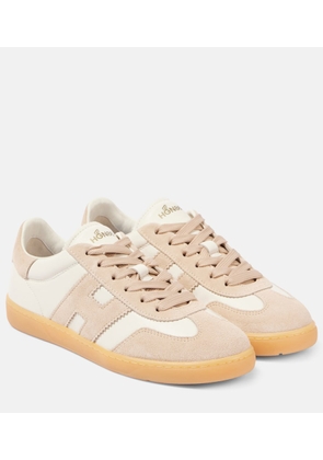 Hogan Cool suede-trimmed leather sneakers