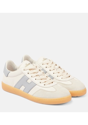 Hogan Cool suede-trimmed leather sneakers