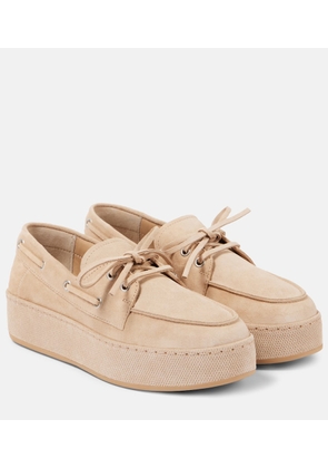 Hogan H681 suede platform boat shoes