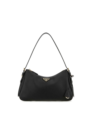Prada Black Leather Medium Aimée Shoulder Bag