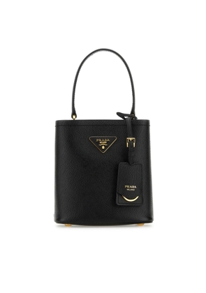 Prada Black Leather Small Panier Handbag