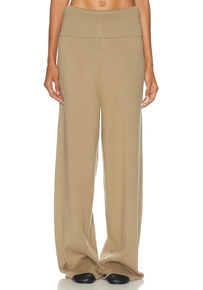 Aya Muse Fold Over Seam Pant in Acorn - Brown. Size M (also in ).