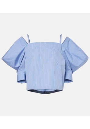 Sacai Striped cotton poplin top