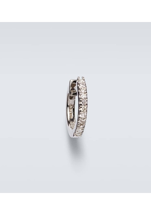 Mateo 14kt white gold single earring with diamonds