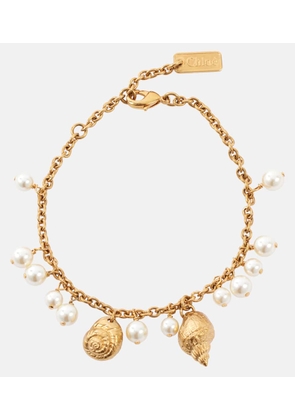 Chloe Chloe Shells embellished charm bracelet