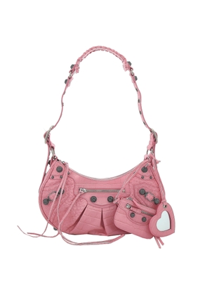 Balenciaga Crocodile Embossed Small Le Cagole Shoulder Bag