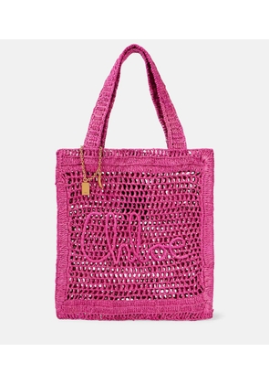 Chloe Summer Banana raffia-effect tote bag