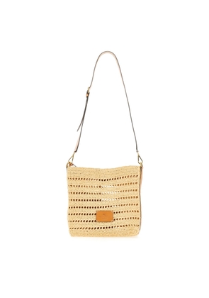 Etro Perforated Raffia Shoulder Bag