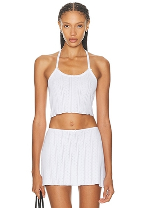Cou Cou Intimates The Halter Top in White - White. Size L (also in M, XL).