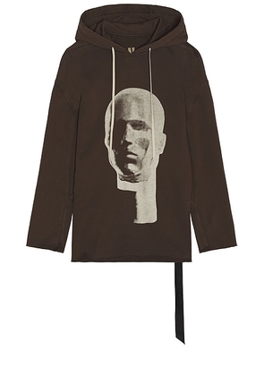 DRKSHDW by Rick Owens Peter Hoodie in Dark Dust & Pearl - Grey. Size L (also in S, M, XL/1X).