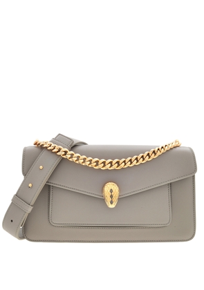 Bvlgari Grey East-West Serpenti Shoulder Bag