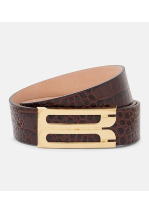 Victoria Beckham Jumbo Frame croc-effect leather belt