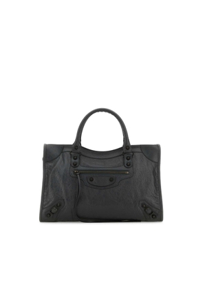 Balenciaga Dark Grey Leather Medium Le City Handbag