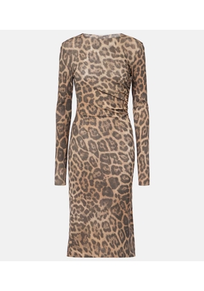 Stella McCartney Leopard-print midi dress