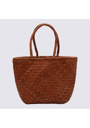 Dragon Diffusion Dark Orange Leather Grace Small Tote