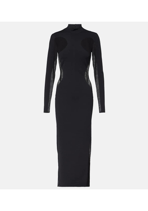 Stella McCartney Miracle mesh-paneled knitted maxi dress