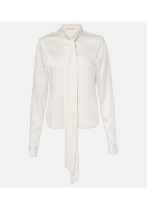 Stella McCartney Tie-neck satin blouse