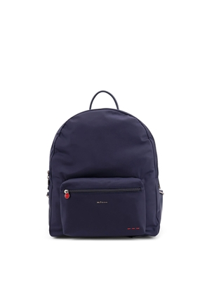 Kiton Nylon Backpack With Metal Lettering Logo