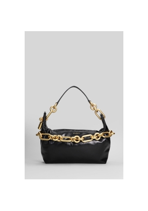Balmain Sync Medium Shoulder Bag In Black Leather