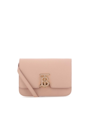 Burberry Pink Leather Small Tb Crossbody Bag