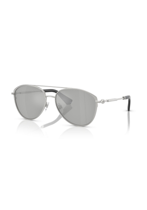 Burberry Clear Mirror Silver Pilot Unisex Sunglasses BE3157 10058V 59
