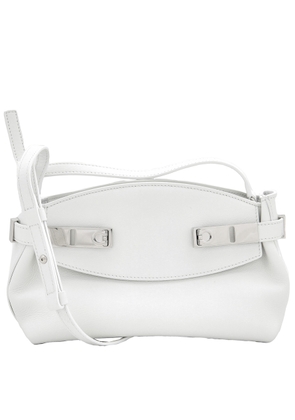 Ferragamo Desconstructed Hug Soft Crossbody Bag (XS) in White