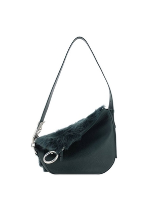 Burberry Small Knight Shearling Zipped Shoulder Bag