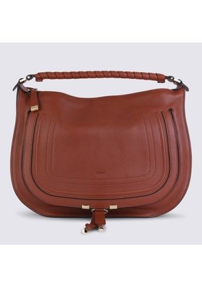 Chloé Brown Leather Marcie Shoulder Bag