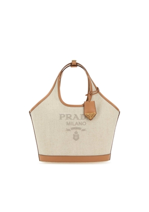 Prada Sand Canvas Handbag