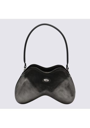 Diesel Black Denim Double D Shoulder Bag
