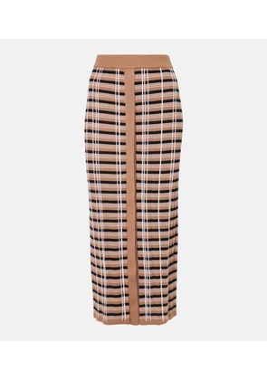 Joseph Checked wool and silk maxi skirt