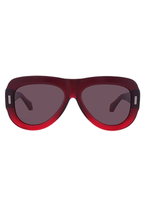 Ferragamo Grey Oval Ladies Sunglasses SF2029SE 615 57