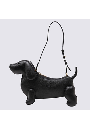 Thom Browne Black Leather Hector Shoulder Bag