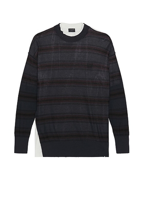 Balenciaga Layered Sweater in Black & Multicolor - Black. Size L (also in M).