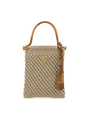 Prada Cappuccino Crochet Handbag