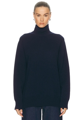 Amiya Luna Turtleneck Sweater in Midnight Blue - Navy. Size L (also in S, M).