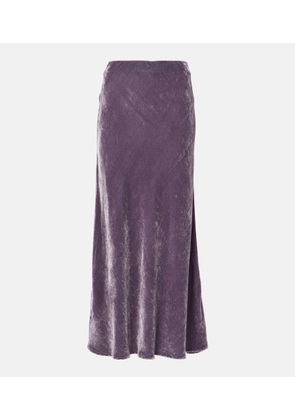 Velvet Eza velvet maxi skirt
