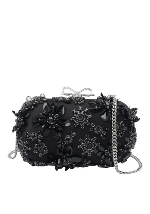 Self-Portrait Floral Crystal Clutch