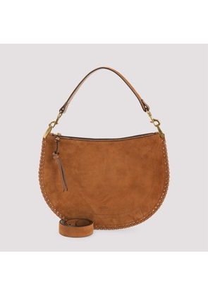 Isabel Marant Oskan Soft Zip Shoulder Bag In Brown Suede