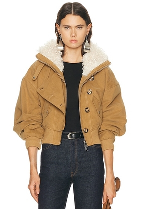 Isabel Marant Etoile Oana Jacket in Camel - Brown. Size 34 (also in 36, 38, 42).