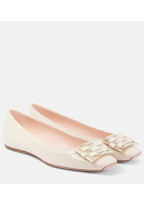Roger Vivier Trompette Ball leather ballet flats