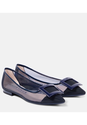 Roger Vivier Gommettine mesh ballet flats
