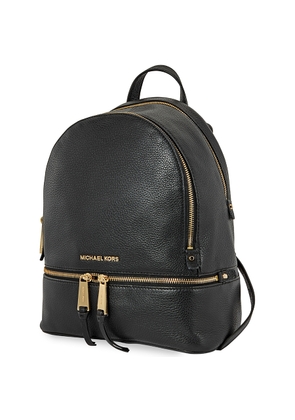 Michael Kors Rhea Medium Leather Backpack - Black