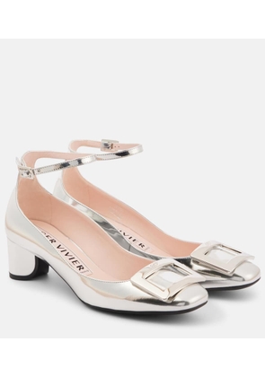 Roger Vivier U Look 45 metallic leather pumps