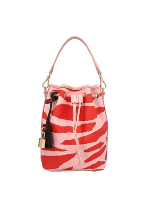 Mcm Meta Safari Canvas Dessau Drawstring Bucket Bag