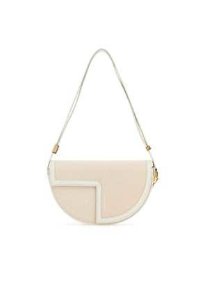 Two-Tone Canvas And Leather Le Patou Shoulder Bag
