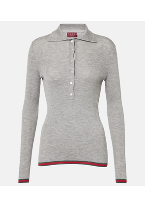Gucci Cashmere and silk polo sweater
