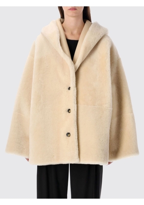 Fur Coat ALBERTA FERRETTI Woman color Beige
