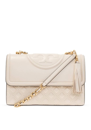 Tory Burch New Cream Fleming Convertible Leather Shoulder Bag