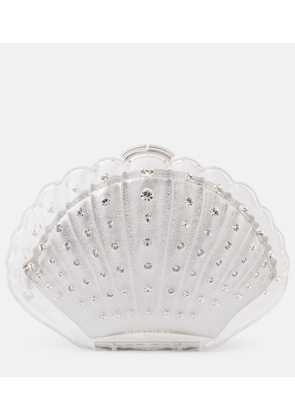 Aquazzura Crystal Shell embellished clutch